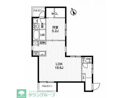 モアリッシェル代官山青葉台(1LDK/1階)の間取り写真