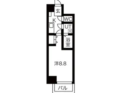 エクセル神戸アーバンヒルズ(1K/6階)の間取り写真