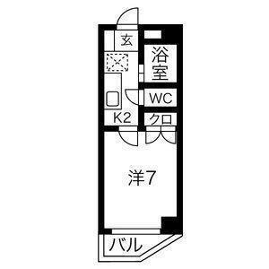 アバンザ鵬図(1K/3階)の間取り写真