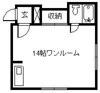東光8.1ビル(ワンルーム/3階)の間取り写真