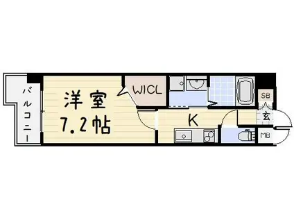 アクシオ片野(1K/12階)の間取り写真