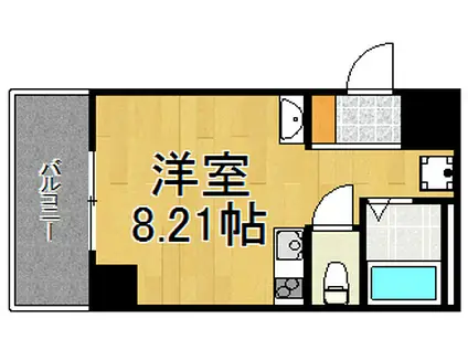 CUBE南塚口2(ワンルーム/4階)の間取り写真