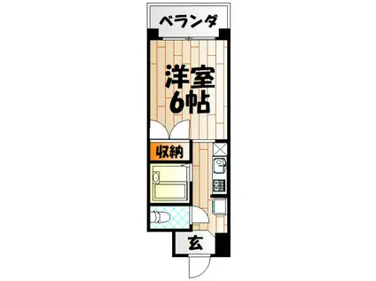 VILLAGE KOKURA(1K/1階)の間取り写真