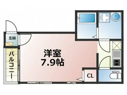 コンフォートハウスMIO(1K/1階)の間取り写真