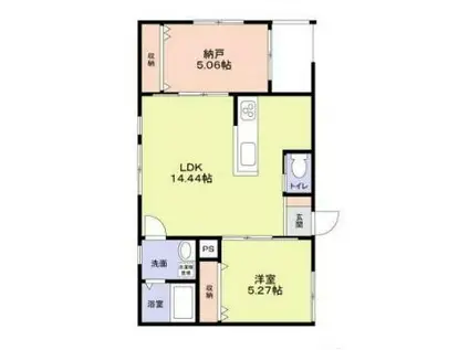 グレイスコート茅ヶ崎(1SLDK/2階)の間取り写真