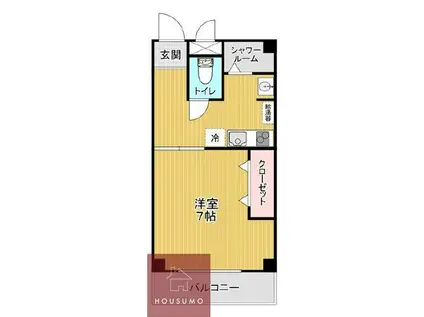 マンションFUJI(1K/3階)の間取り写真