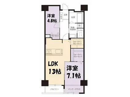 アーバニア大須(3LDK/8階)の間取り写真