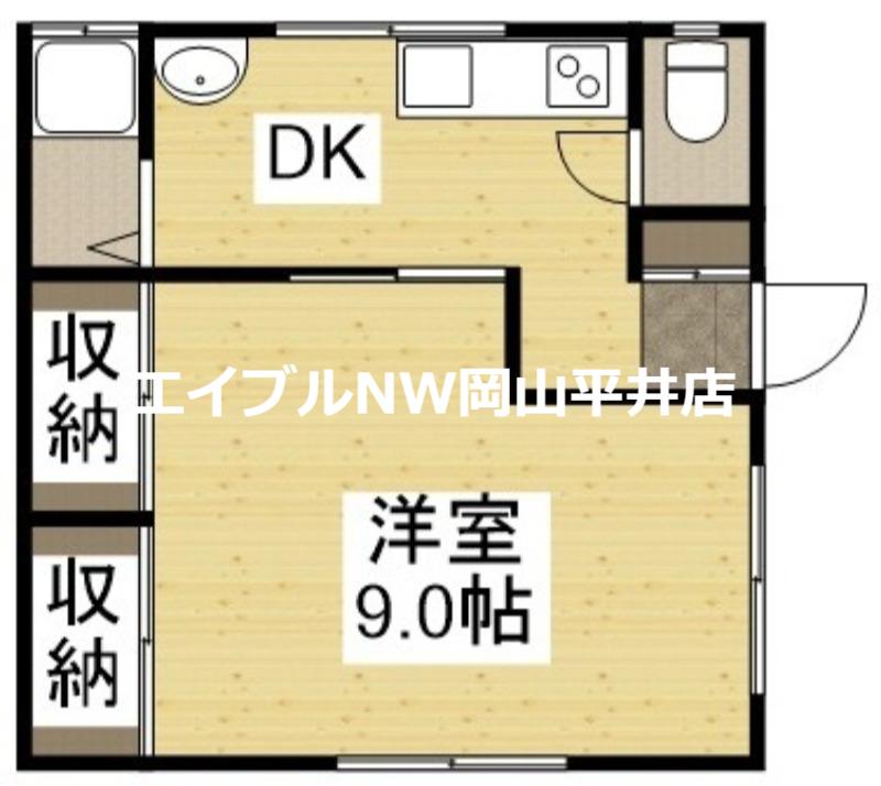 コーポコニー(1DK/1階)の間取り写真