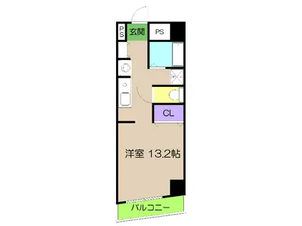 開成ビル(ワンルーム/4階)の間取り写真