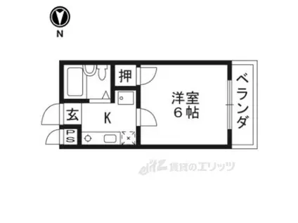 CUBIC15(1K/1階)の間取り写真