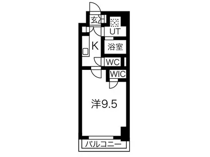 サンヴァーリオ仙台駅東(1K/9階)の間取り写真