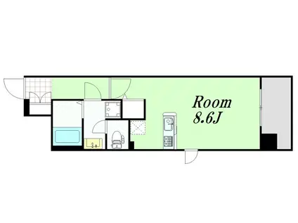 スワンズ大阪アクシオン(ワンルーム/7階)の間取り写真