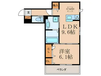 FAROUCHE(1LDK/1階)の間取り写真