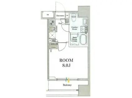 LOG文京千駄木(1K/3階)の間取り写真