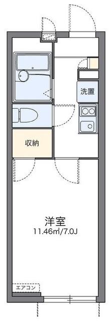 レオパレスタートルクレインII(1K/1階)の間取り写真