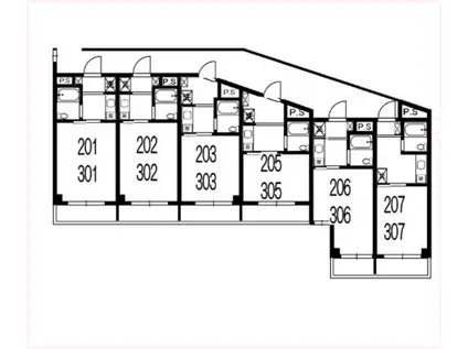 旭マンション(1K/3階)の間取り写真