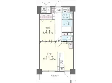 レジデンスミワ(1LDK/1階)の間取り写真