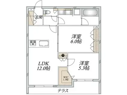 LS PLUS 豊玉中(2LDK/1階)の間取り写真