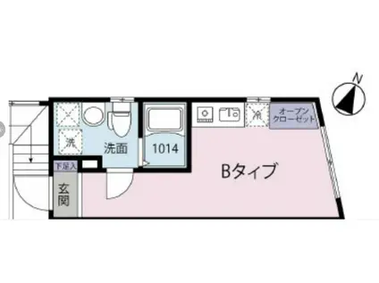 CICADA NAKANO(ワンルーム/4階)の間取り写真