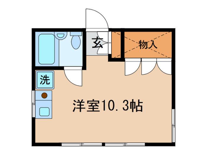 DOCE(ワンルーム/2階)の間取り写真