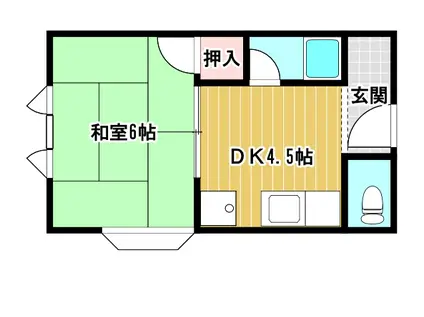 三田ハウス(1DK/1階)の間取り写真