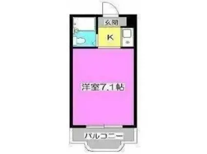 エスタ清瀬(ワンルーム/3階)の間取り写真