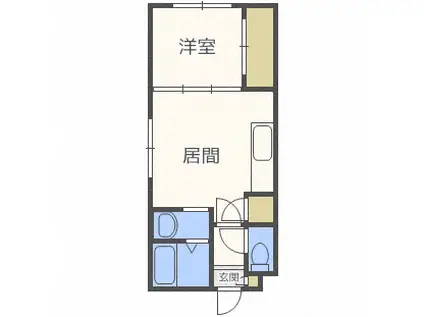 アイアール二十四軒(1DK/4階)の間取り写真