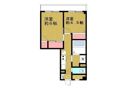 プレステージ磯子(2K/2階)の間取り写真