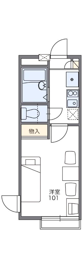 レオパレスガーデ二ア宮沢町(1K/2階)の間取り写真