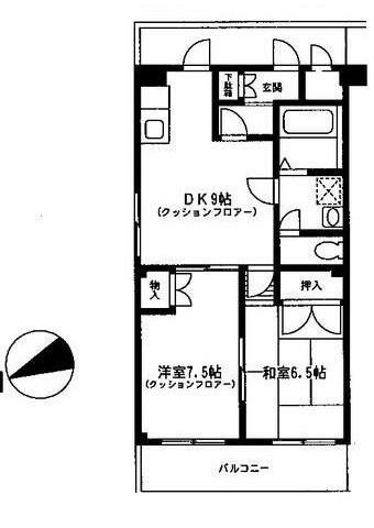 アービス・吉濱(2DK/2階)の間取り写真