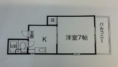 五日市中央ビル(1K/2階)の間取り写真