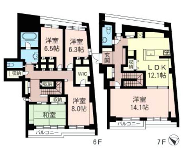 T-NET リンクスビル(5LDK/7階)の間取り写真