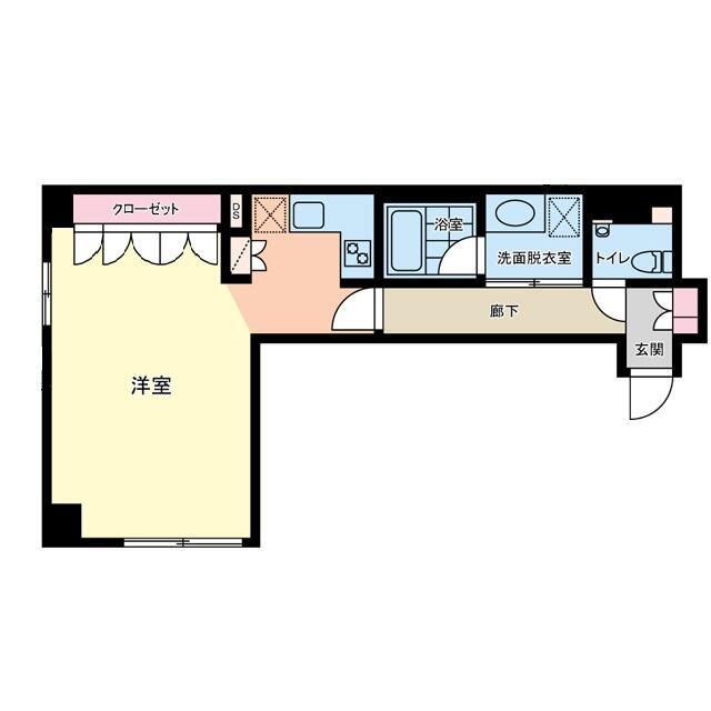第10朝日ビル(1K/2階)の間取り写真
