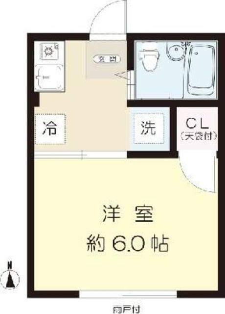 森のハイム(1K/1階)の間取り写真