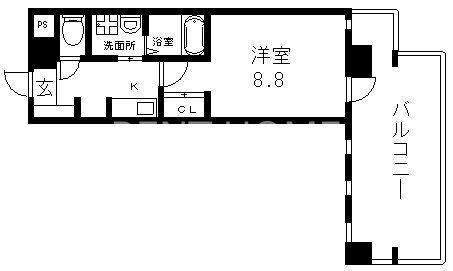 PHOENIX CLOVE TOMOI(1K/2階)の間取り写真