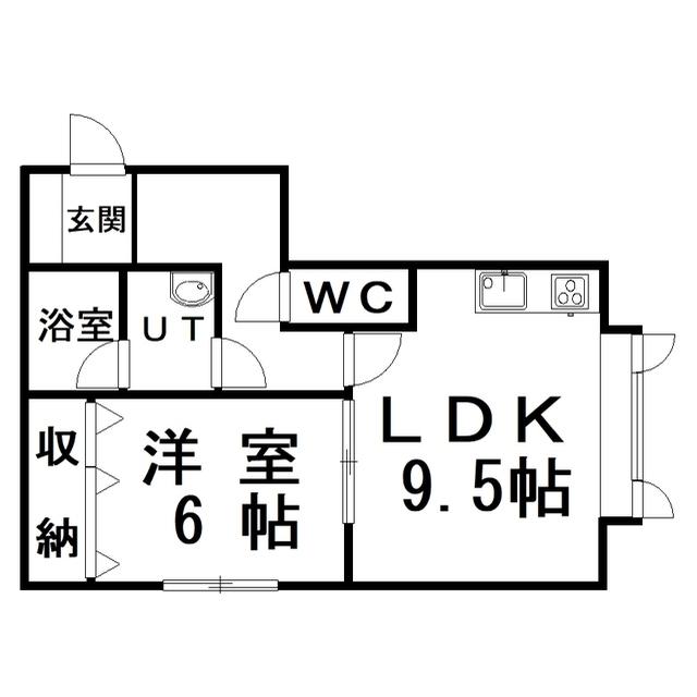 CALME(1LDK/2階)の間取り写真