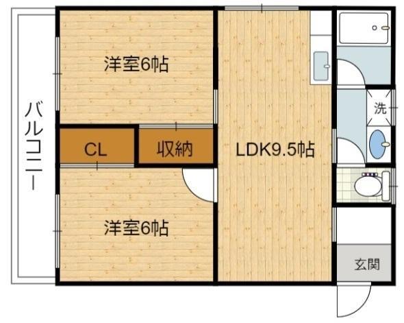 カサ・ピッコロ(2LDK/2階)の間取り写真