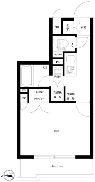 ルーブル高田馬場参番館(1K/3階)の間取り写真