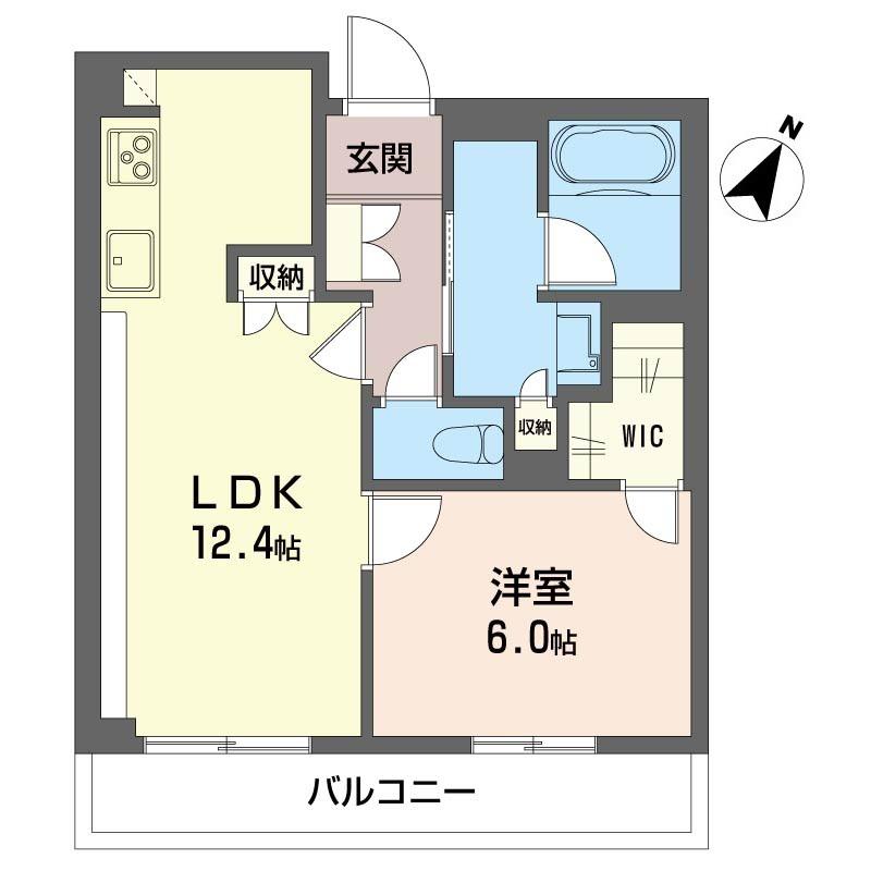 イースト ウィステリア II(1LDK/3階)の間取り写真