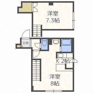 LEGANNEX N19(1LDK/2階)の間取り写真