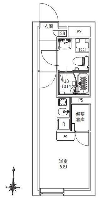 CITYWALK御殿山GRANDE(ワンルーム/3階)の間取り写真