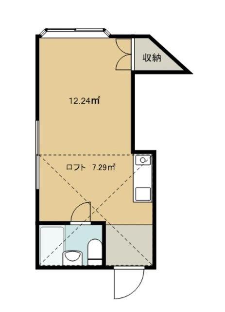 エイト砂川(ワンルーム/1階)の間取り写真