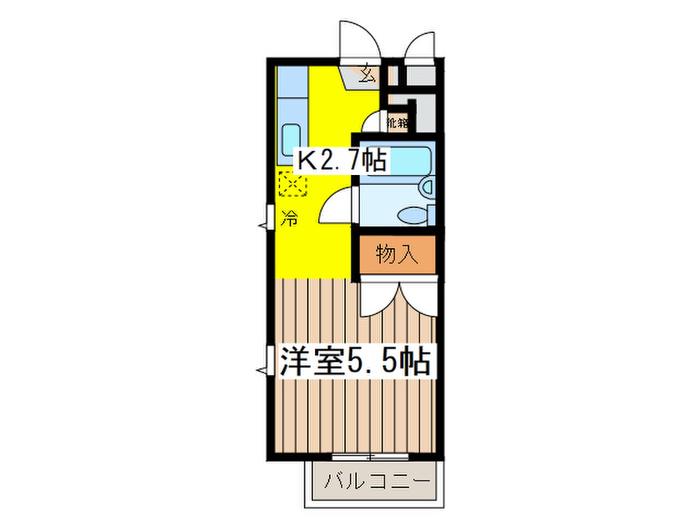 メゾンヴェール(1K/1階)の間取り写真