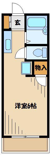 ヴァンテアン(1K/1階)の間取り写真