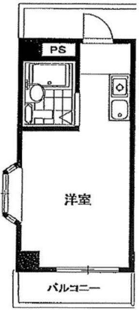 ポッツハイム清水(ワンルーム/3階)の間取り写真