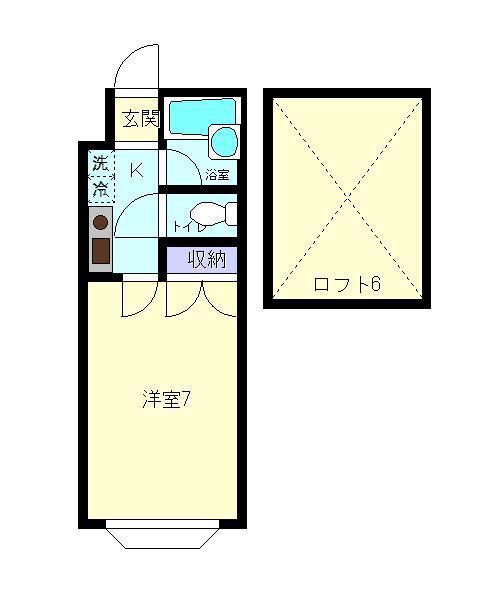 ピアネス広面(1K/2階)の間取り写真