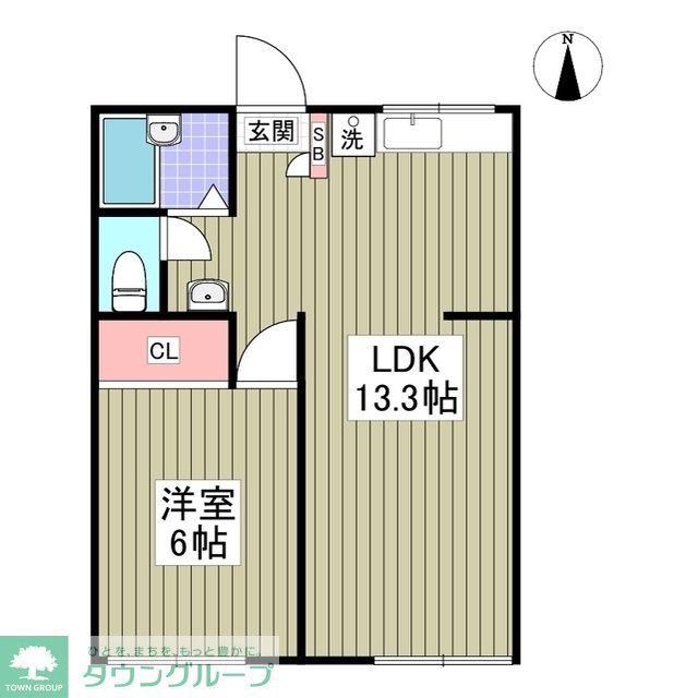 プラザ桜木II(1K/1階)の間取り写真