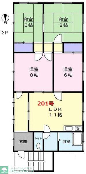 ハイブリッジビル(4LDK/2階)の間取り写真