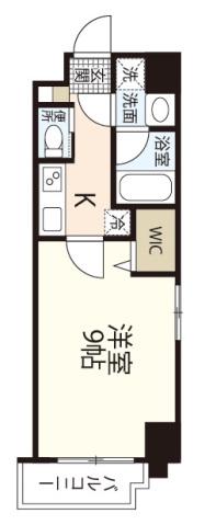 W NAKASANGE(1K/6階)の間取り写真