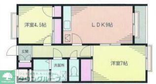 メゾンド21(2LDK/1階)の間取り写真